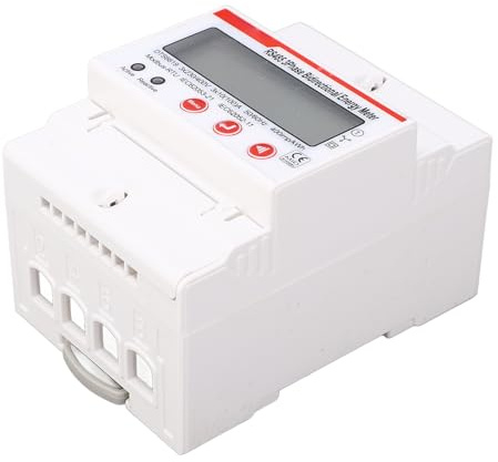 Zerodis Three Phase Energy Meter PC DIN Rail Power Meter with LCD Backlight RS485 Modbus 3 X 400V 10 100A for Solar Battery Storage Industrial Panels