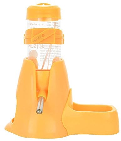 Hamsters Water Bottle MOACC Automatic Feeder Water and Food Dispenser for Small Animals,Guinea Pig,Rat,Rabbit,Dwarf,Gerbil,Chinchilla,80ml,Yellow