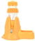 MOACC Hamster Water Bottle, No Drip Automatic Feeder Water and Food Dispenser, Small Animal Drinking Bottle Ideal for Guinea Pig, Rat, Rabbit, Dwarf, Gerbil, Chinchilla(80ML, Yellow)