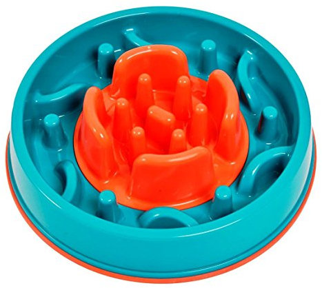 K9 Pursuits Switchers 2-in-1 Teal Slow Feeder Dog Bowl and Interactive Food Puzzle Toy | Anti-Skid Base for Dogs of All Breeds | Ideal for Wet or Dry Food | BPA-Free, Durable & Easy to Clean Bowl