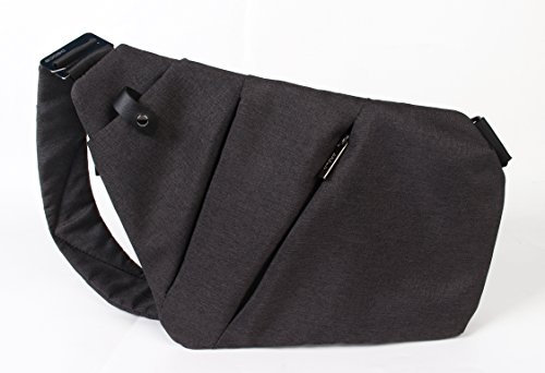 JEERUI Sling Bag Crossbody Beiläufige Segeltuch Umhängetasche Outdoor Sports Preferred Freizeit Diebstahlsicherung Multifunktion Rucksack Zwei Farben (Schwarz)