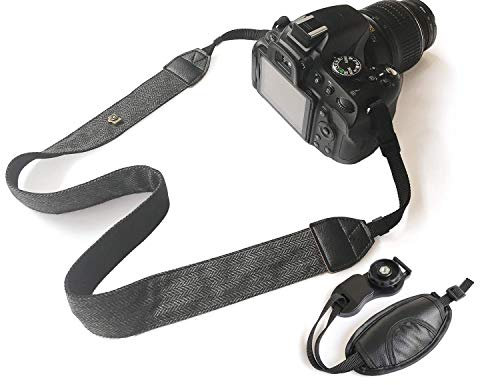 Bestele Kamera gurt Nacken Schulter Umhängeband und Handgriffriemen für Alle DSLR/SLR/Nikon/Canon/Sony/Lumix/Fujifilm/Ricoh/Samsung/Pentax ETC/Olympus Kamera (Kamera gurt Nacken und Handgriff)
