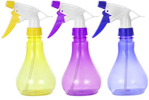 OUNONA - Botella de Agua de plástico con Spray para peluquería, barbería, pulverizador de Agua de 250 ml, 3 Unidades