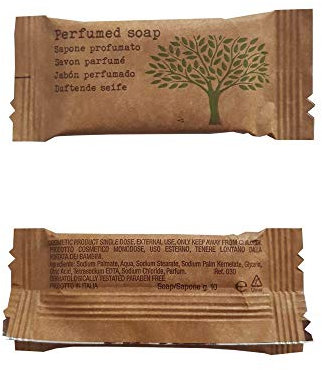 Awek.eu 100 Stück Hotelseife Seife Gästeseife in Folie 10g NATURE Serie NEU