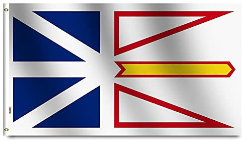 rungift 1:2 Neufundland und Labrador-Flagge, beschichtetes Nylon, Spinnende kanadische Province-Flagge, 76,2 x 152,4 cm, Outdoorflagge