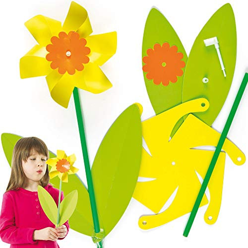 Baker Ross Bastelset - Osterglocken-Windmühle für Kinder zum Basteln zu Ostern - 6 Stück
