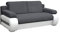 mb-moebel Sofa mit Schlaffunktion und Bettkasten Couch für Wohnzimmer Schlafsofa Schlafcouch Sofagarnitur Polstersofa Wohnlandschaft mit Bettfunktion 3 Sitzer - 206x96x82 cm - York (Dunkelgrau + Weiß)