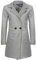malito Damen Kurzmantel - edle Jacke mit Knöpfen - schicke Übergangjacke - Jacke mit Taschen 19691 (hellgrau, L)