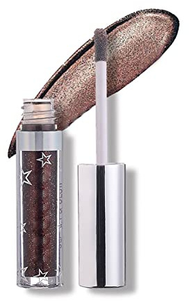 Weixinbuy 12 Colors Liquid Eyeshadow Glitter Metallic Eyeshadow Shining Shimmer Glitter Highly Pigmented Liquid Eyeliner Waterproof Long Lasting(107#Trust Fund)