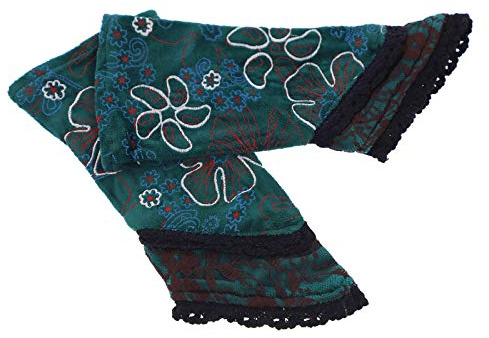 Kunst und Magie Damen Samt Armstulpen Stulpen Handwärmer Handschuhe mit Spitze