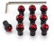 10 St. Alu Windschild Schrauben M4 mit Gummi rot