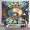 Yin Yang Balance Connect Tapisserie Sonne Mond psychedelisch Wandbehang Dekor Indisches Mandala Bohemian Hippie Trippy großer Wandteppich für Schlafzimmer Wohnzimmer Wohnheim (203 x 152 cm)