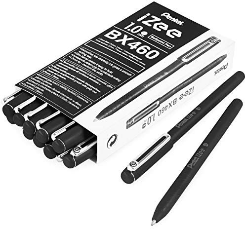 Pentel iZee BX460 Kugelschreiber, 1,0 mm Spitze, schwarze Tinte, 14 Stück