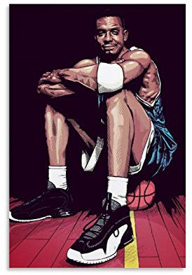 Penny Hardaway Poster Basketball 1 Leinwand Wanddekoration Kunst Gemälde Druck für Büro Wohnzimmer Schlafsäle Häuser – Geschenke für Freund Mann 40 x 60 cm