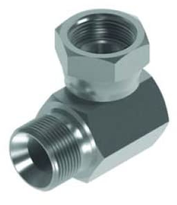 1/4 BSP x 1/4 BSP M/F 90° kompakt für geklebte Dichtung
