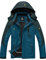 GEMYSE Herren wasserdichte Berg-Skijacke Winddichte Fleece Outdoor-Winterjacke mit Kapuze (Lilablau Dunkelgrau,S)
