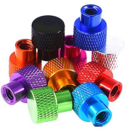 3 PC M3/M3.5/M4/M5/M6 Sacklochmuttern Aluminiumlegierung Rändelschrauben handfest Schritt Muttern, M3.5