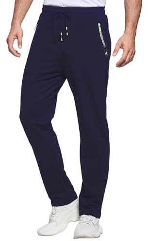 ZOXOZ Jogging Homme Pantalons de Survêtement Hommes Bleu L