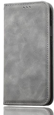 SEAHAI Hülle für Vivo Y72 5G / Vivo Y52 5G Handyhülle, Premium PU Leder Flip Brieftasche Schutzhülle mit Standfunktion/Kartenfach/Magnetisch Stoßfeste Lederhülle Ultra-dünn Klapphülle - Grau