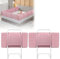 AufuN Ausfallschutz Kinderbett Bettgitter, 5-Loch höhenverstellbar, Fallschutz, Baby-Sicherheitsgitter mit Abnehmbar und Waschbarer Reißverschluss für Familienbett und Kinderbett (120cm,Kirschpulver)