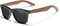 KINGSEVEN Holz Sonnenbrille Polarisiert für Herren Damen Retro Vintage Verspiegelte Gläser Walnuss Holz Rahmen W5777 (Black)