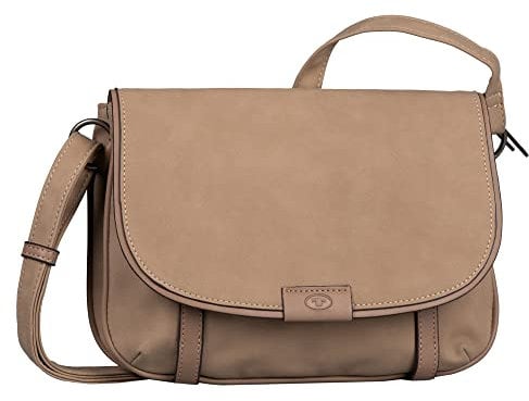 TOM TAILOR, LENA, Damen, Umhängetasche mit Reißverschluss, M, Taupe