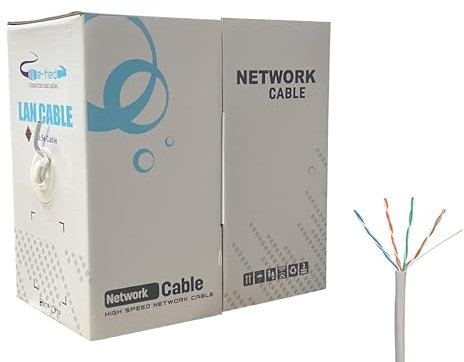 Generico ENVIO MATASSA CAVO DI RETE UTP 305 METRI ETHERNET CAT 5E 4X2 AWG 24 CCA LAN RJ45