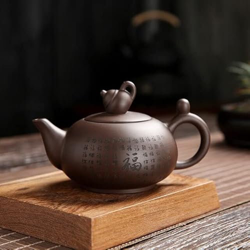 AILIFE Teiera in argilla viola cinese 190 ml Yi Xing Zisha Pot fatto a mano fango nero creativo zucca tè Maker ceramica Teaware regalo porcellana