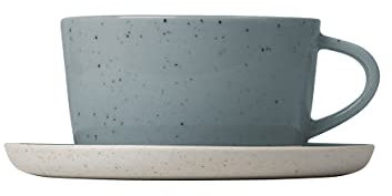 Blomus Teetassen 2er-Set Sablo, Teebecher, Steingut, Stone, 250 ml, 64377