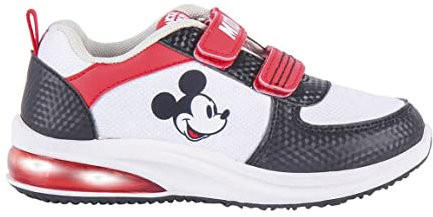 CERDÁ LIFE'S LITTLE MOMENTS Jungen Baskets Lumières De Mickey Mouse Avec Scratch Pour Assurer Son Indépendance Et Confort - Licence Officielle Disney Sneaker, Grau, 28 EU