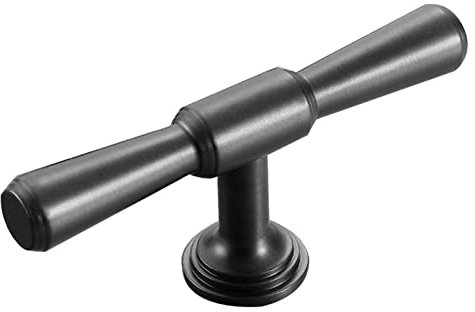 IBOWZ Tiradores Cocina Tiradores Armarios Manija para Muebles en Forma de T Perillas de gabinete de latón Tirador de cajón Negro Manijas de gabinete de Cobre Puro Palancas de Puerta Armario de EST