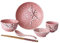 Housoutil 6Pcs Presepe Decorazione Decorazione Giapponese Piatti Di Bacchette Di Legno Piatto Di Porcellana Set Di Piatti Cucchiaio Piattino Suite Set Di Piatti In Ceramica Set Di
