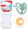 NUK Space Babyschnuller | 6-18 Monate | Schnuller mit zusätzlichen Öffnungen für sensible Haut | BPA-freies Silikon | Zebra | 2 Stück
