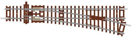 Hornby TT TT8009 Scartamento TT 166mm 15 Extra per modellini ferroviari, Pezzi di binari del Trenino, Include: 1x 631mm Punta Destra, Hobby per Uomini, Scala 1:120, Colore Marrone