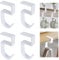 4 PCS Table Hooks for Handbags, Purse Holder for Table White, Headphone Hook for Desk, Under Cabinet Hooks for Mugs Cups, Desktop Hanging of Wallets, Keys, Umbrellas