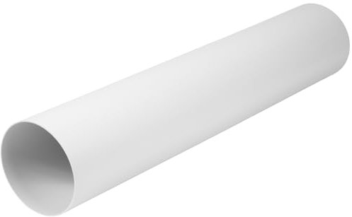 Ø 4'' Inch / 100 mm - 39'' Inch / 1m Long Round Straight Plastic Ventilation Duct - Rigid Ducting Vent - Replacement Pipe, Extension, Fresh Air Circulation