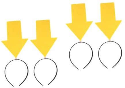 Ipetboom Gelber Pfeil Stirnband - 4 Stück Halloween Lustig Haarreif Kopfbedeckung Lustige Haarreifen Partyzubehör Festival Dekoration - Haarbänder mit Pfeilspitze Weihnachtsdeko Haarband