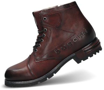 bugatti 321-6115n, Stivali alla Moda Uomo, Rosso Scuro, 42 EU