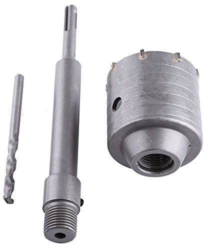 Carotatrice A Tazza Per Muro, A Tazza Per Calcestruzzo, Punta da Trapano Per Calcestruzzo da 65 Mm, Muro, Mattoni, Cemento, Pietra, Asta da 200 Mm con Chiave