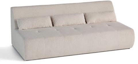 Lisa Design Onyx - 3-sitzer Einzelsofa - Cord Beige