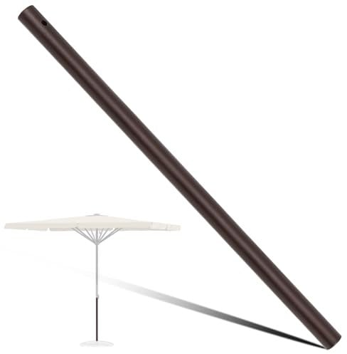 Vercraft 1 Pack Patio Umbrella Pole Replacement Steel lower umbrella pole replacement Without Bullet Buckle Outdoor(33.5''l X 1.5'' Dia)