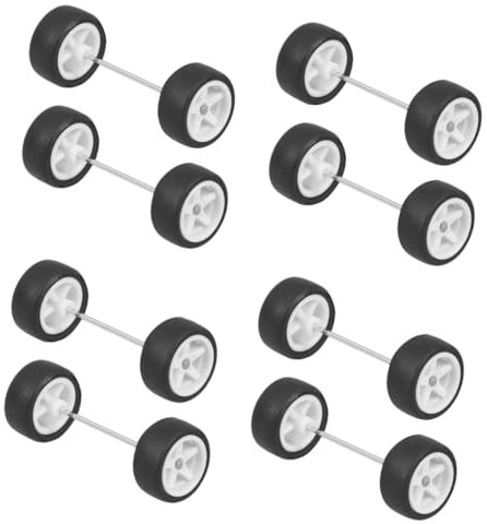 TOYANDONA 4 Sets Cognitive Car Model Tires Car Tyres for Supply Rubber Tire Wheel for 1:64 Scale Models