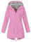 Veste Imperméable Femme Coupe Vent Manteau de Pluie avec Capuche Outdoor Zippé Chaude Parka Sport de Travail Grande Taille Randonnée Veste Marque Automne Adulte Jacket(Rose Vif,S)
