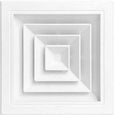 10x10 Einlege-3-Kegel-Versorgung Mit 8 Vorgeformter Manschette, ABS-Kunststoff-Versorgungsgitter, Deckendiffusor Für Entlüftung, Ideal Zum Heizen, Kühlen Und Belüften
