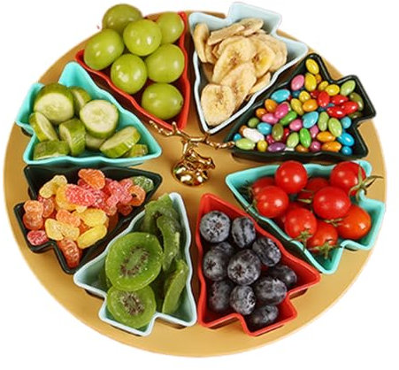 Vassoio Per Snack Per Albero Di Natale - Da Portata Per Albero Di Natale - Vassoio Per Snack Per Dessert Natalizi | Piatti Natalizi Portadolci Vassoio Per Snack, Vassoio Per Antipasti Vassoio P