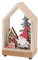 Brrnoo Weihnachtsdekoration LED-Licht Weihnachten Holzhaus Dekoration Desktop Ornament für Home Office Store, für Hotel Einkaufszentrum Home (Red Hat ältere Menschen)