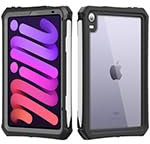Shellbox iPad mini 7 Hülle IP68 wasserdichte iPad mini 6 Generation integrierter Displayschutz Stifthalter,drehbarer Ständer,Hand-/Schultergurt,robuste Schutzhülle für iPad mini 7