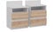 Vicco Nachttisch Monty, Nachtkommode, Weiß/Sonoma, 32.3 x 59.1 cm 2er Set