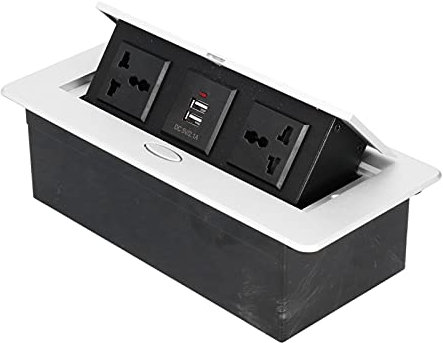 Pop -up -Elektro -Outlets für Arbeitsplatten, Konferenztisch -Netzteil, 3 Loch Dual USB Netzteil Zubehör 250V 10A