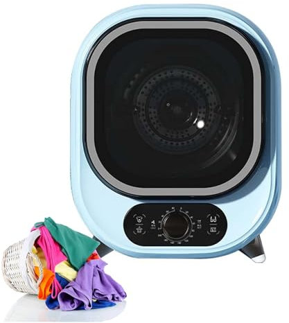 SHENJIA Compact Vented Tumble Dryer, 5KG Capacity, 450W Stainless Steel, Hot and Cold Wind, Silent Drying, Dual Temperature Control, Ideal for Apartments and Dorms